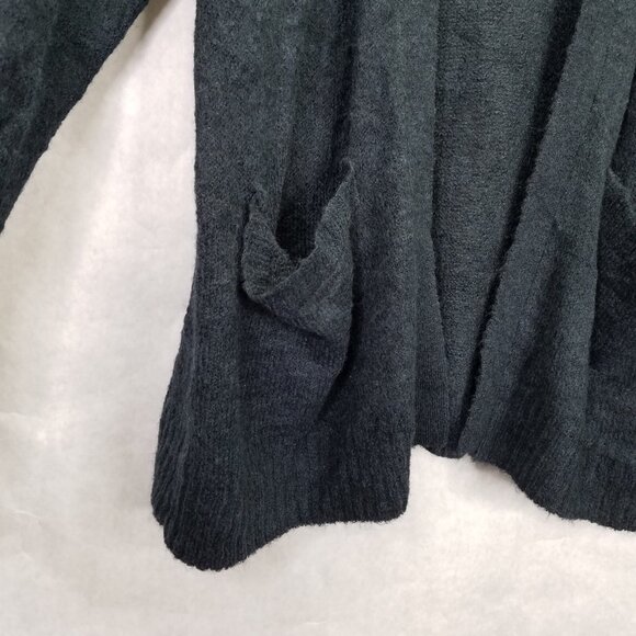 Ichi Ihamara Cardigan Women's Large Navy Blue Long Sleeve Open Sweater Alpaca - Picture 4 of 15